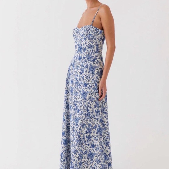 Peppermayo Blue and White Floral Maxi Dress - Picture 3 of 7